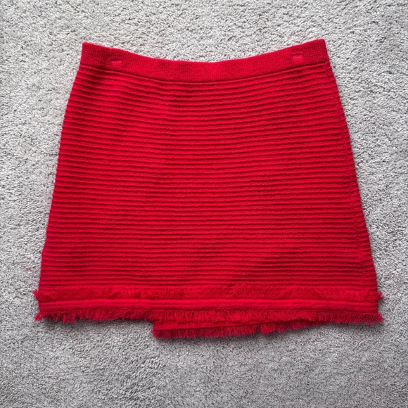 J.Crew Textured Bouclé Two-Piece Skirt Set Red Size Medium - Picture 10 of 15